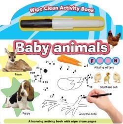 Baby Animals - Wipe clean activity book with pen | 