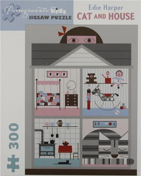 Edie Harper - Cat and House: 300 Piece Puzzle | Pomegranate