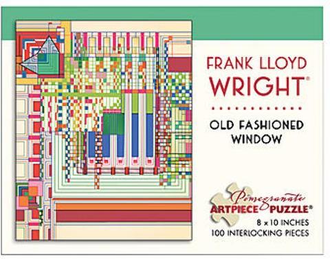 Jigsaw Puzzle - Frank Lloyd Wright -Oldfash Window 100 Piece Tin | Pomegranate