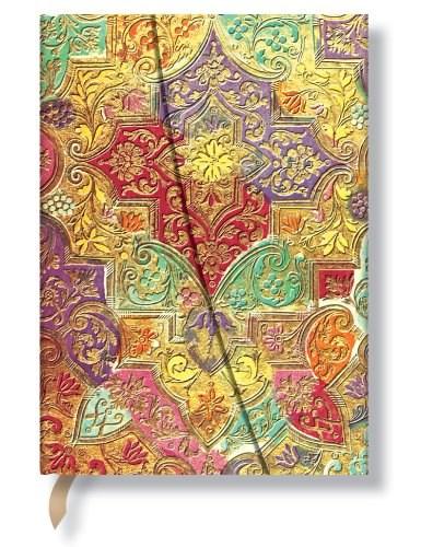 Paperblanks Brocaded Paper Bavarian Wild Flower Designed Midi Notebook with Lined Pages | Paperblanks