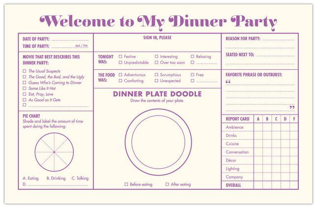 Guest Book: Dinner Party | Knock Knock - 2 | YEO