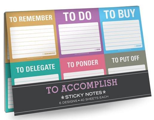To Accomplish Sticky Note Packet | Knock Knock
