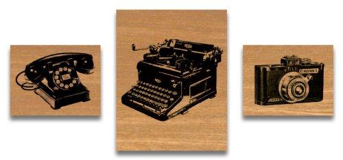 Cavallini Vintage Designed Wooden Rubber Stamp Set in a Tin - Assorted (Pack of 3) | Cavallini Papers & Co. Inc.