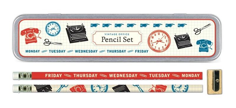 Set creioane, ascutitoare si penar | Cavallini Papers & Co. Inc.