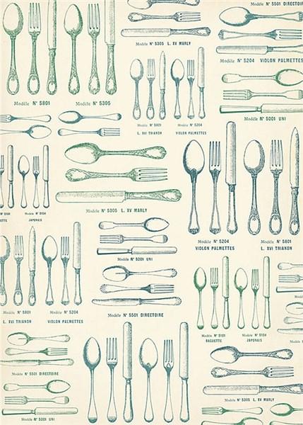 Knives & Forks Wrapping Paper | Cavallini Papers & Co. Inc.