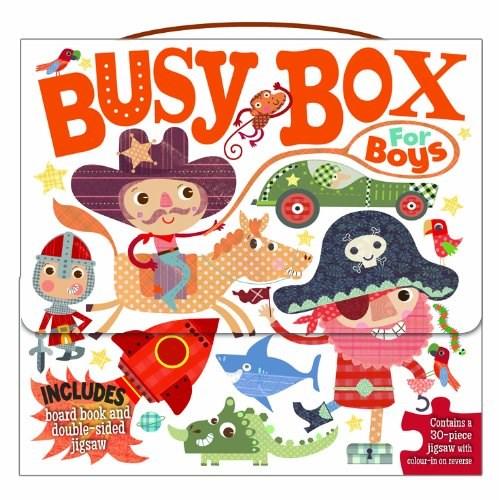 Busy Box for Boys- Book and Jigsaw Puzzle Set | 