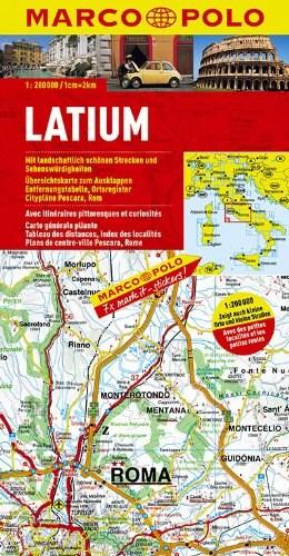 Italy - Lazio (latium) Marco Polo Map | Marco Polo