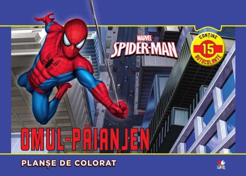 Spider-Man / Omul Paianjen. Planşe de colorat. Contine 15 autocolante |
