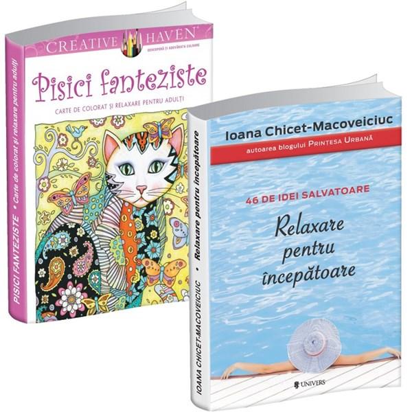 Pisici fanteziste + Relaxare pentru incepatoare. 46 de idei salvatoare | Ioana Chicet-Macoveiciuc carturesti.ro imagine 2022