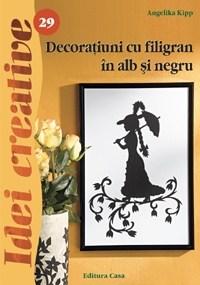 Decoratiuni cu filigran in alb si negru | Angelika Kipp