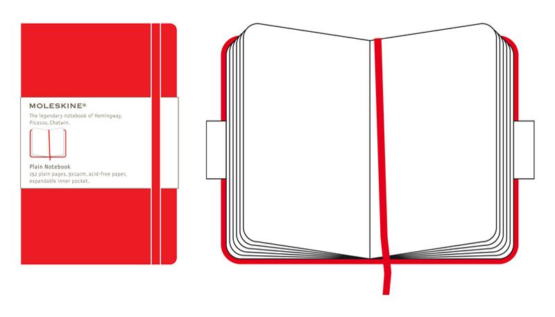 Moleskine Plain Red Notebook - Pocket | Moleskine