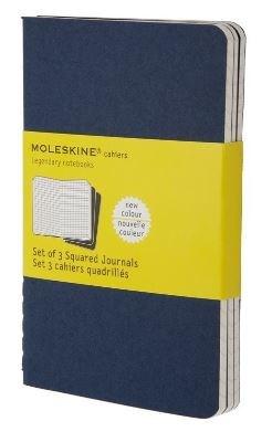 Moleskine Navy Blue Squared Cahier - Set of 3 | Moleskine