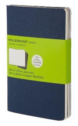 Moleskine Plain Navy Blue Cahier - Set of 3 | Moleskine