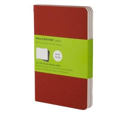 Set of 3 Squared Cahier Journals - Cranberry Red - Large | Moleskine