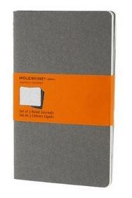 Moleskine Soft Grey Ruled Cahier Large Journal - Set of 3 | Moleskine