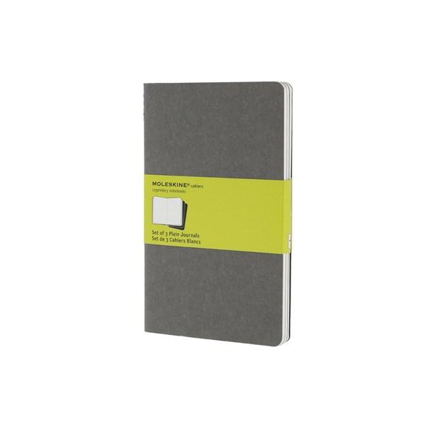 Set of 3 Plain Cahier Journals - Pebble Grey - Large | Moleskine