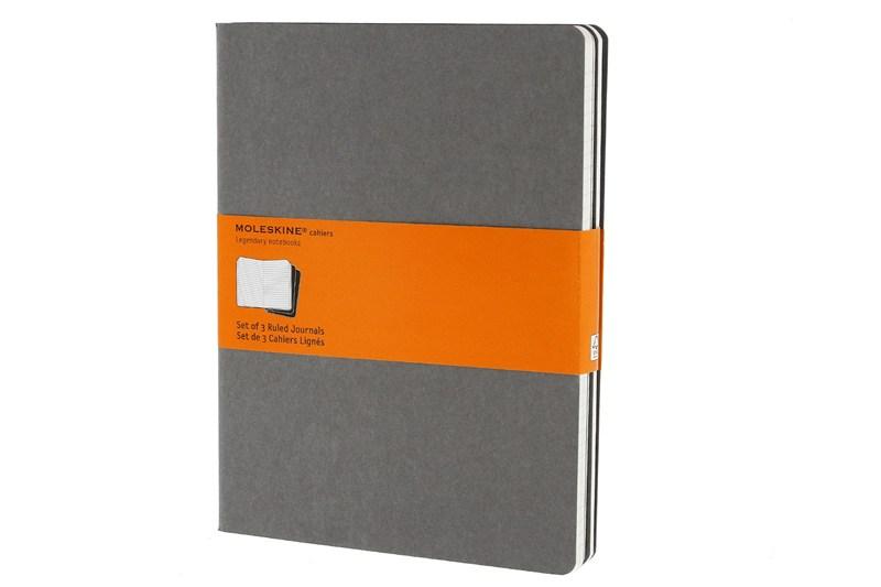 Set of 3 Ruled Cahier Journals - Pebble Grey - XLarge | Moleskine