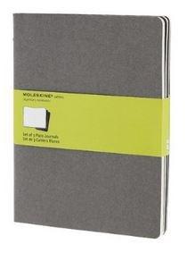 Moleskine Soft Grey Plain Cahier Extra Large Journal - Set of 3 | Moleskine