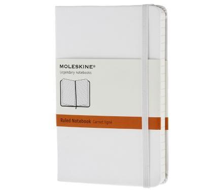 Notebook Ruled White Pocket Hard Cover | Moleskine