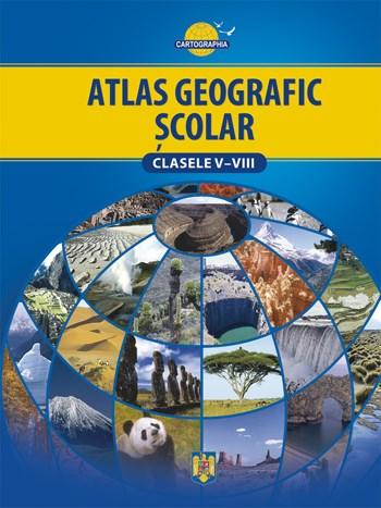 Atlas geografic scolar clasele V-VIII | Cartographia imagine 2022 cartile.ro