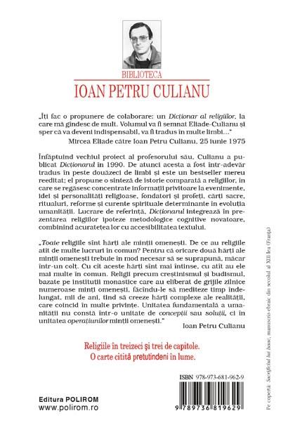 Dictionar al religiilor | Mircea Eliade, Ioan Petru Culianu Pret Mic Carte imagine 2021