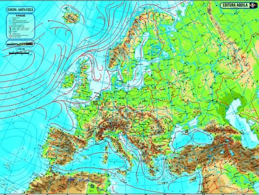 Harta de perete - Europa 50x70cm | Aquila