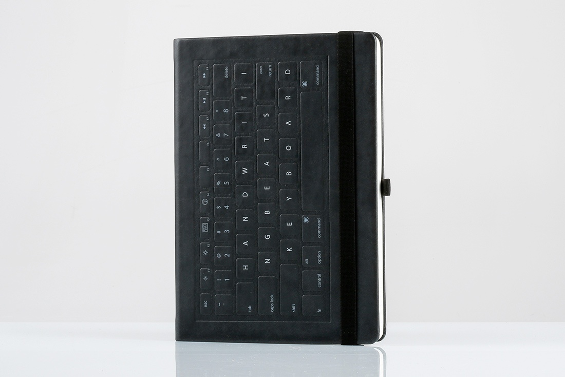 Carnet - Keyboard A5, black, hard cover, blanc | Mediaform