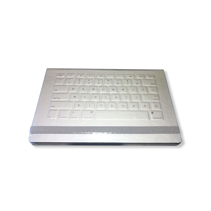 Carnet - Keyboard A5, silver, hard cover, blanc | Mediaform