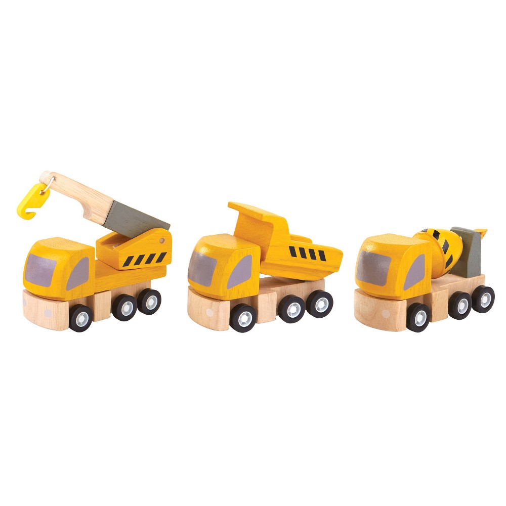 Set jucarii din lemn - Highway Maintenance Vehicles | Plan Toys - 1