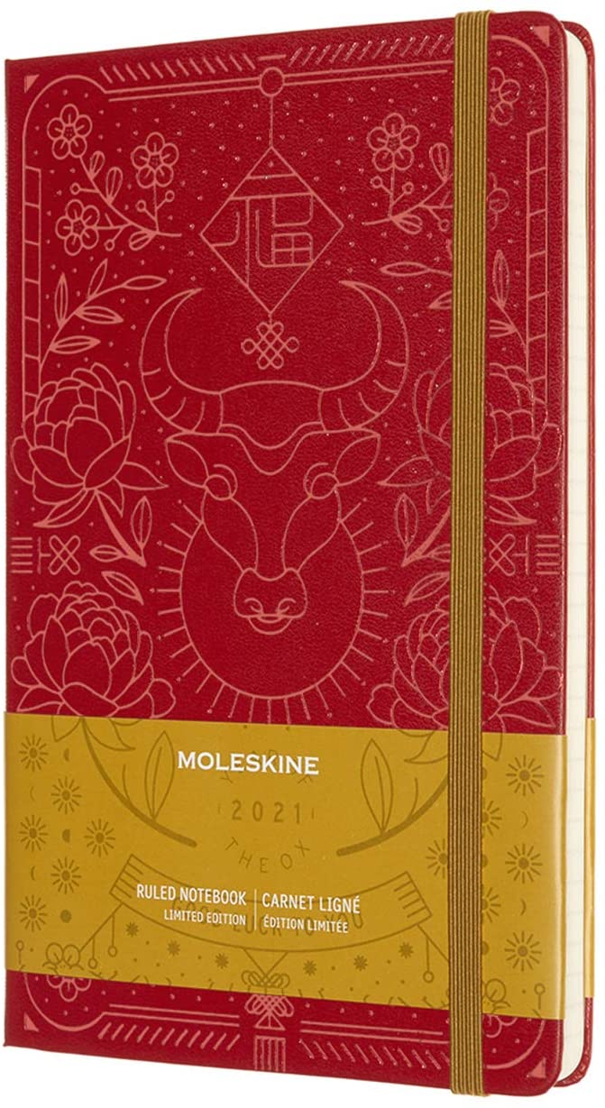 Carnet - Year of the Ox - Large, Ruled, Hard Cover - Red | Moleskine