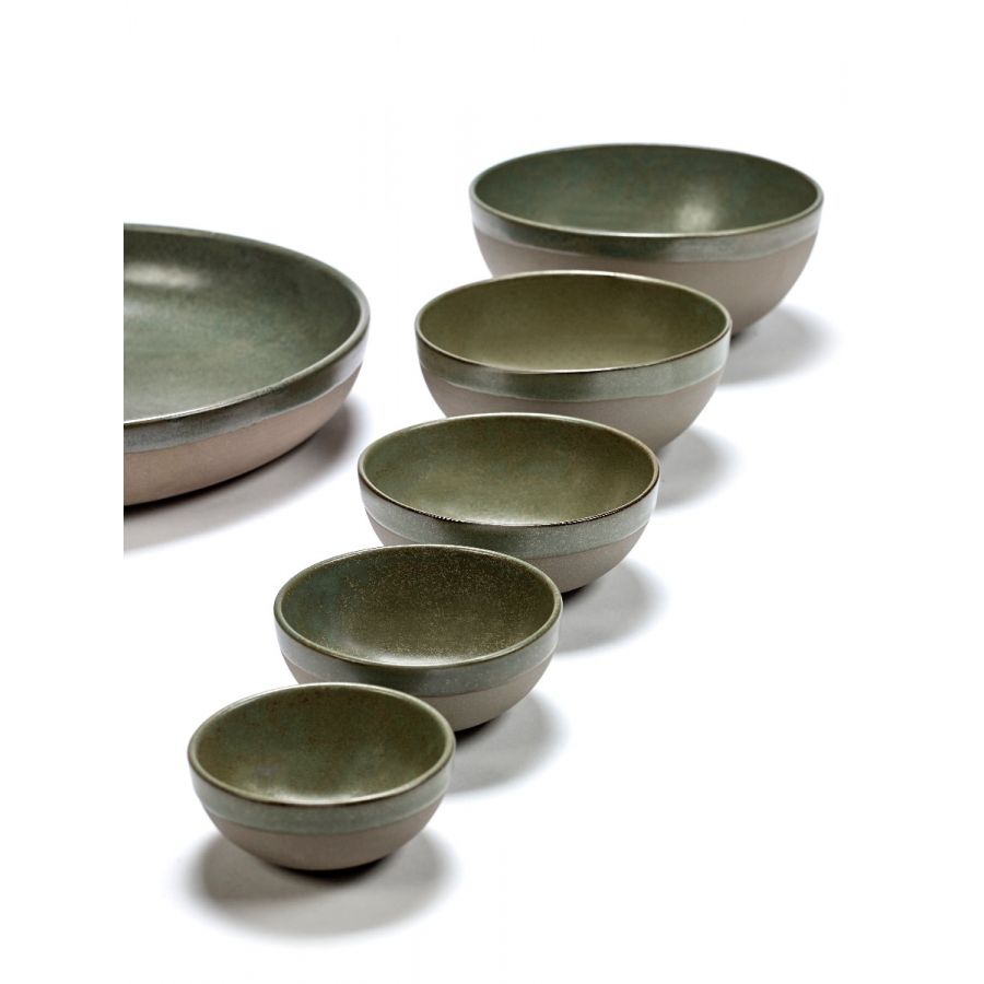 Bol - Serax Round Bowl Surface Grey / Camogreen Smal | Serax - 1 | YEO