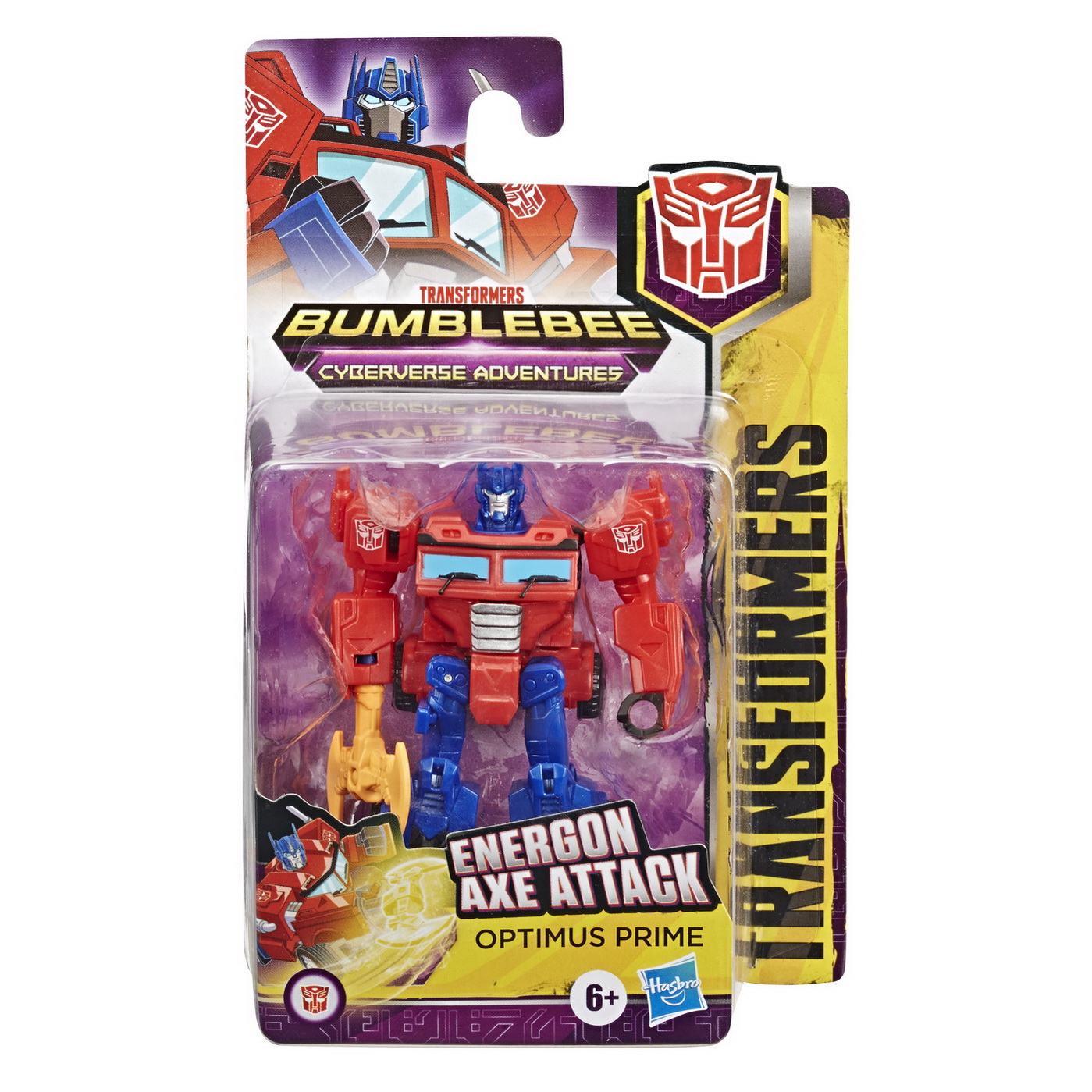 Figurina - Transformers Bumblebee Cyberverse Adventures: Energon Axe Attack Optimus Prime | Hasbro