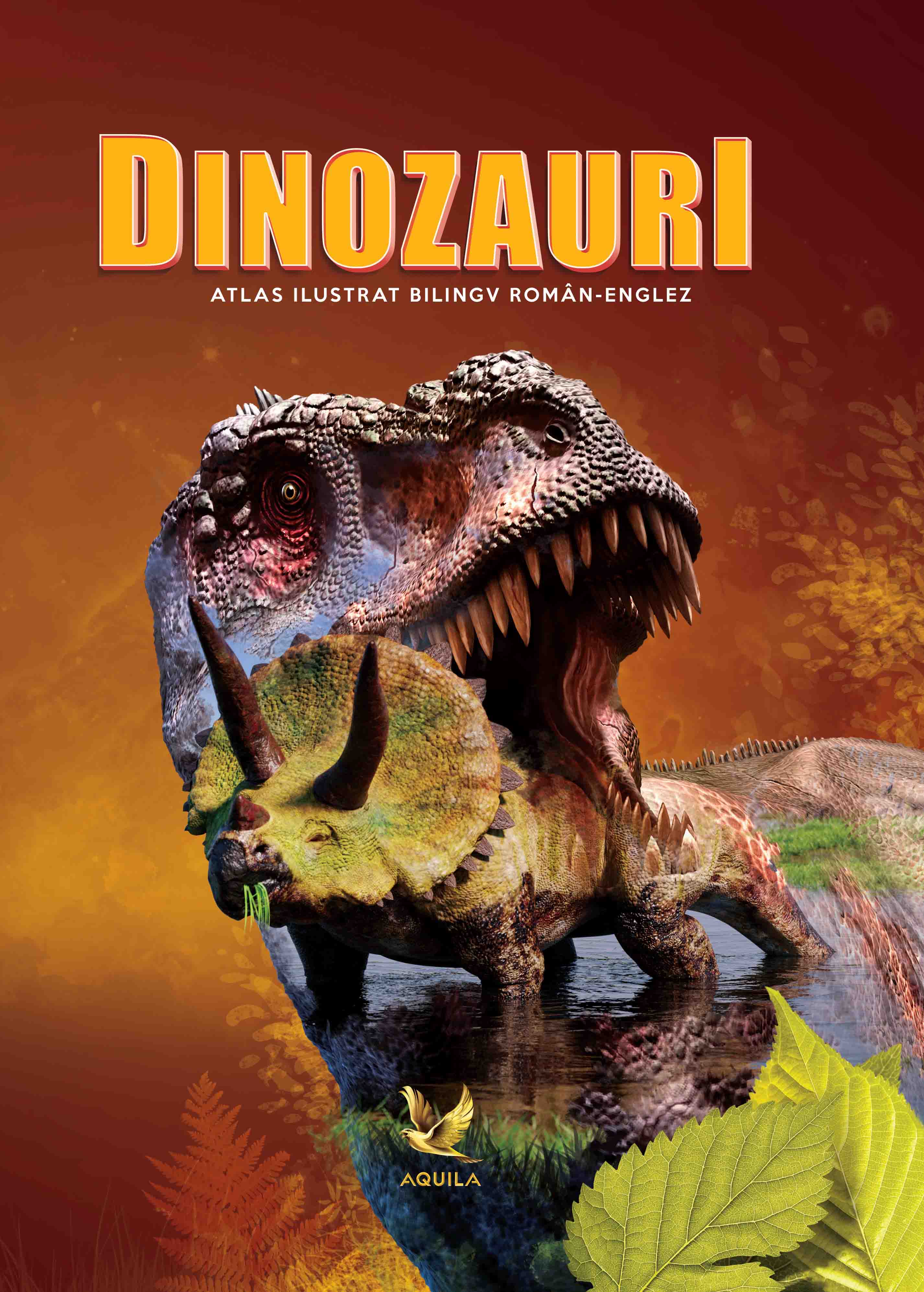 Dinozauri. Atlas ilustrat bilingv roman-englez | Aquila 2022